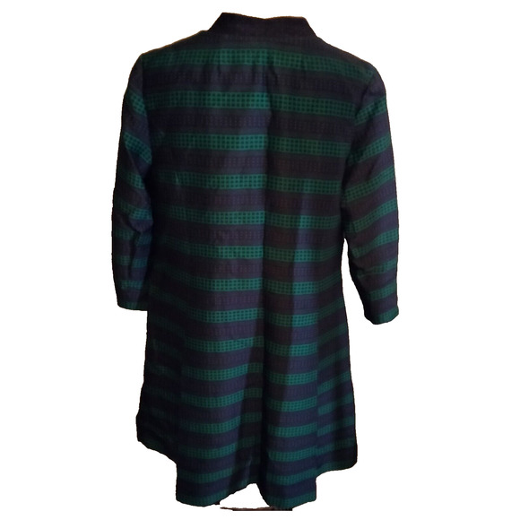 I. Magnin & Co. Blue and Green Women’s Coat Vintage 1960's - Picture 4 of 15